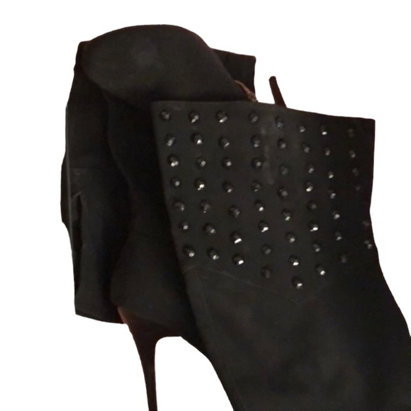 Nina New York  size 10 black OTK hidden platform black boots with studs - Picture 5 of 15